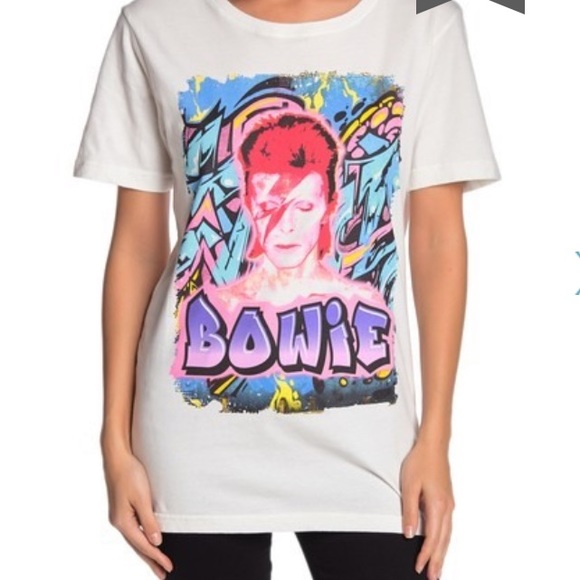 project karma Tops - NEW Graphic Davis Bowie graffiti top Project Karma